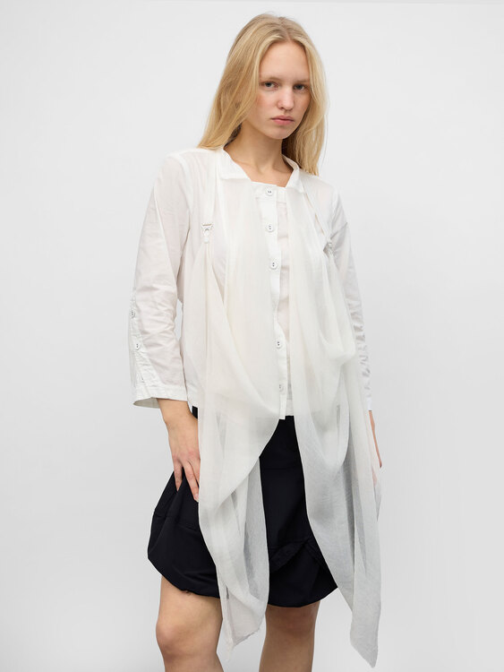 Michiko Koshino Chiffon Panels Shirt 