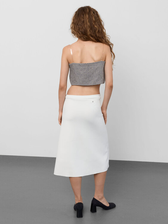 BACK White Stretchy Skirt 