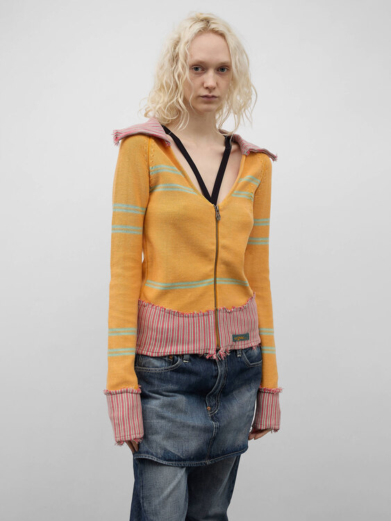 Diesel Knitted Zip-Up Cardigan 