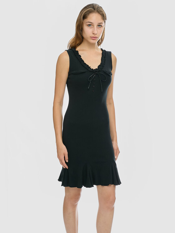 Black Stretchy Mini Dress 