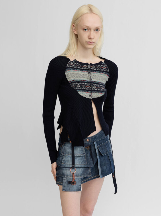 Girbaud Patchwork Cardigan 