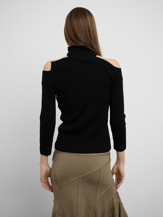 Knitted Cold Shoulder Jumper 