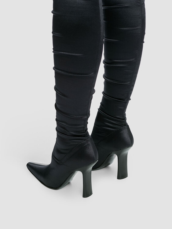 Plein Sud Satin Heeled Boots 