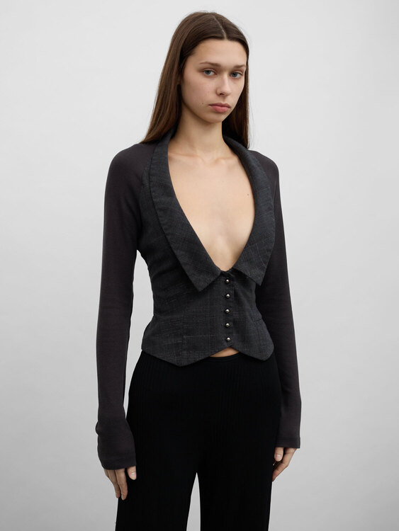 Cop Copine Lace-up Blazer 
