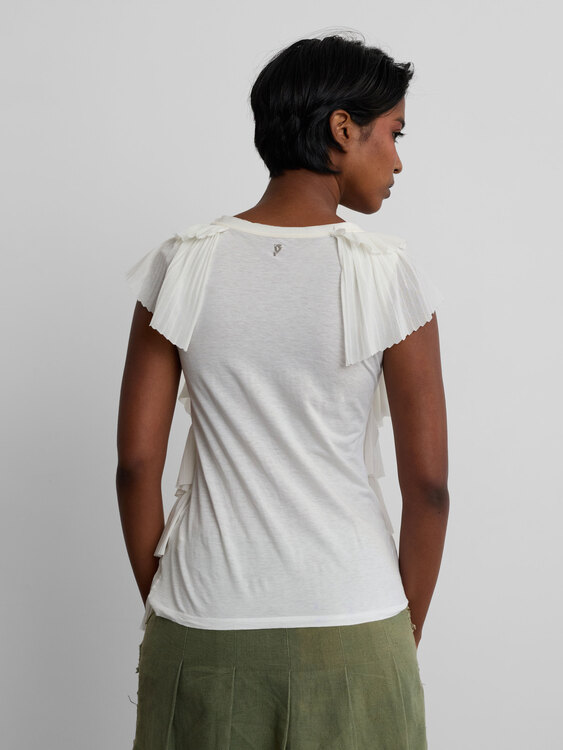 White Ruffled Top 