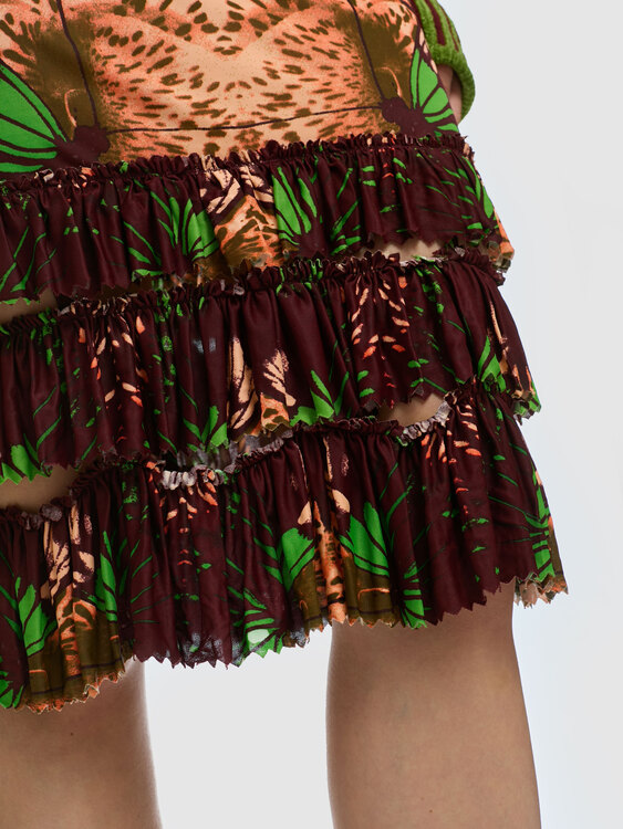 Gaultier Butterfly Print Skirt 