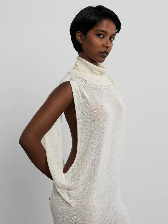 Stefanel Knitted Cutout Dress 