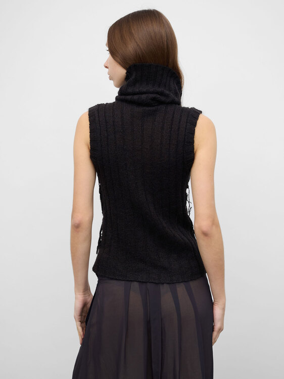 Knitted Turtleneck Vest 