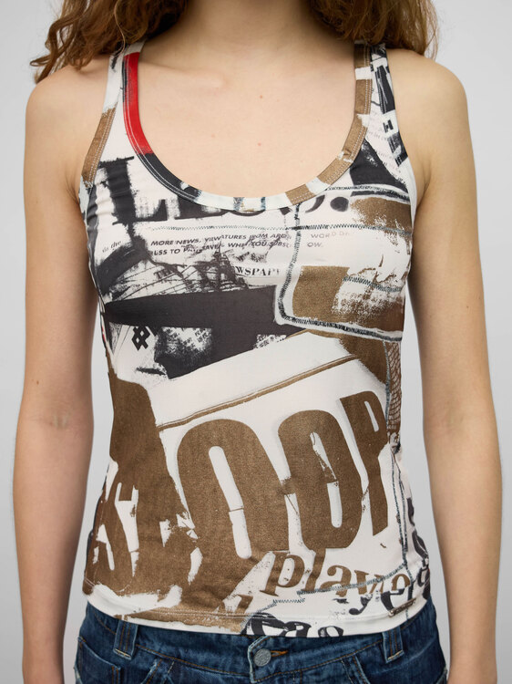 Galliano Graphic Print Top 