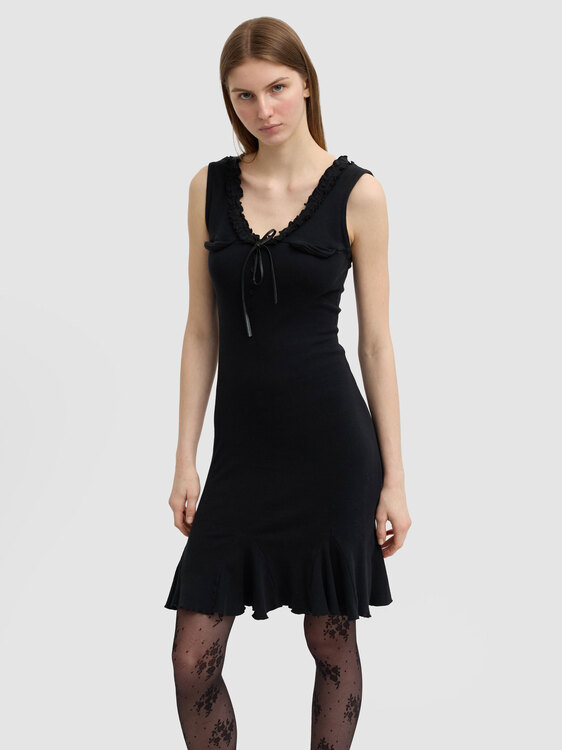 Black Stretchy Mini Dress 