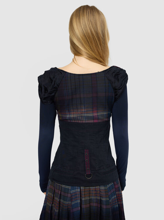 Deconstructed Midi Bustier Dress 