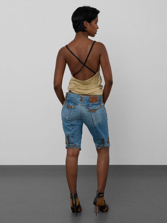 Ermanno Scervino Blue Denim Shorts 