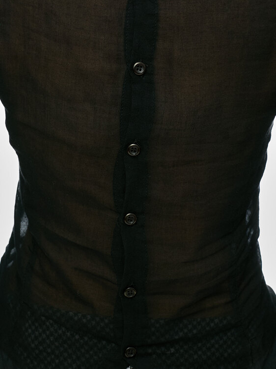 Black Lightweight Cotton Blouse 