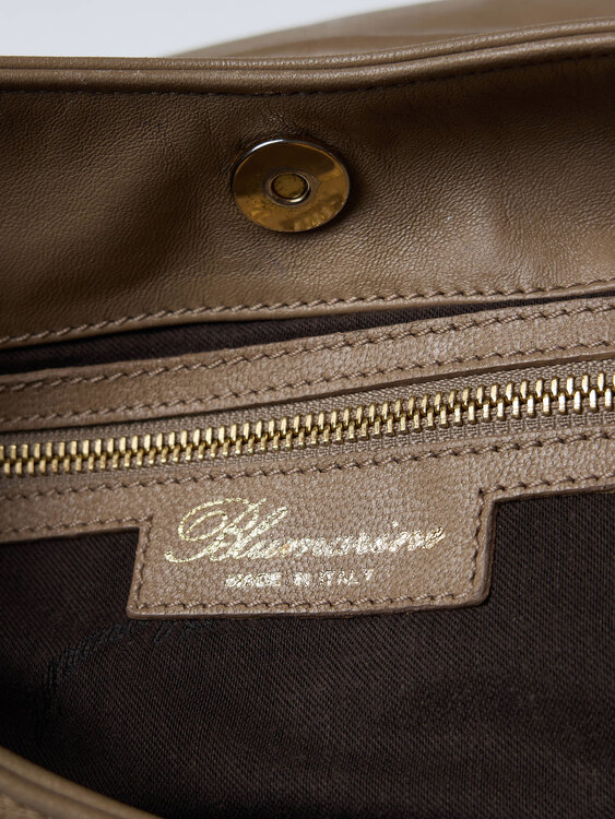 Blumarine Taupe Leather Handbag 
