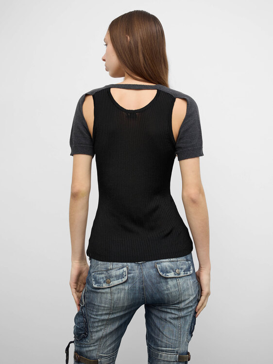 Cut-Out Details Knit Top 