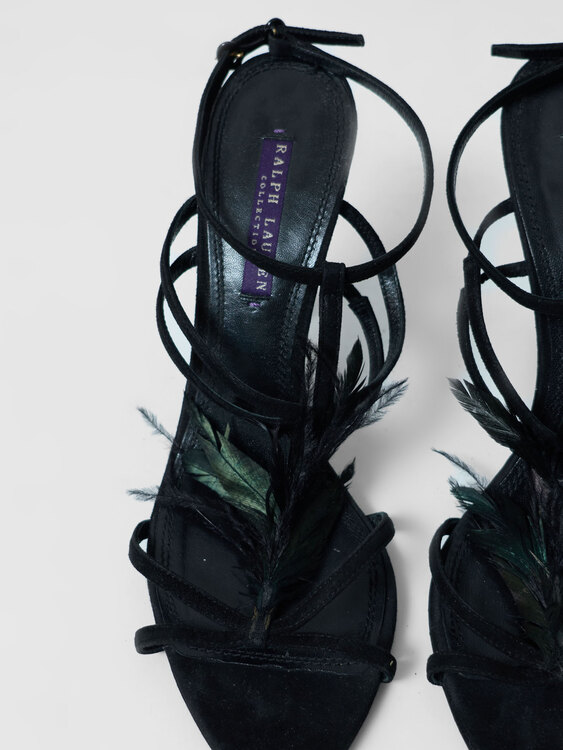 Ralph Lauren Feather Details Heels 