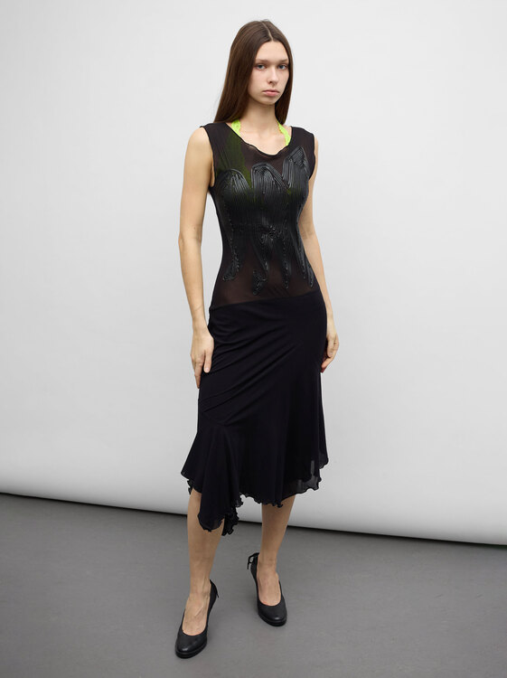 Sleeveless Mesh Dress 