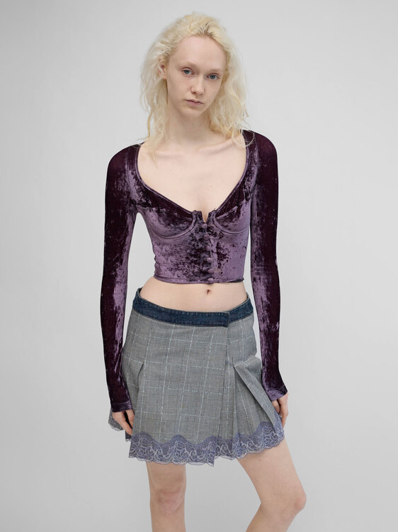 Anti-Flirt Velvet Bustier 