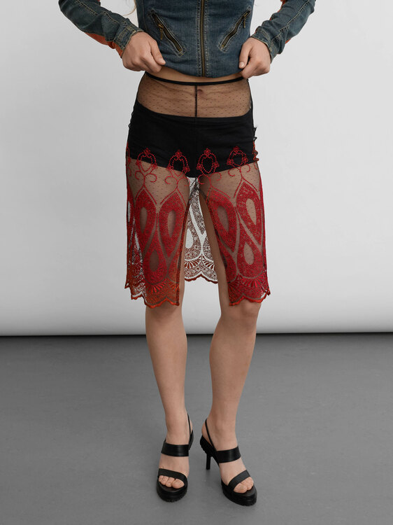 Jean Colonna Mesh Skirt 