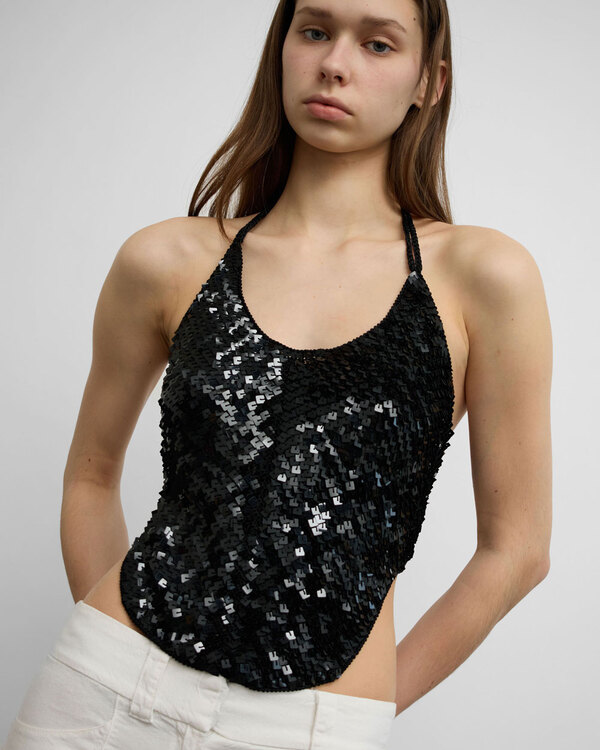 Plein Sud Sequin Halter Top 
