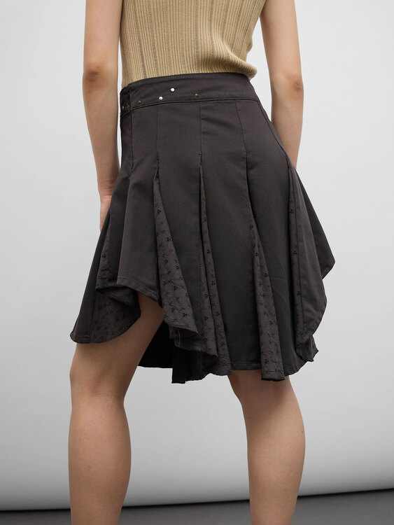 Michiko Koshino Pleated Midi Skirt 
