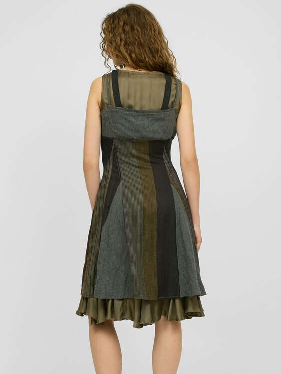 Patchwork Midi Dress 