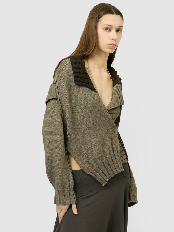 Deconstructed Knitted Cardigan 