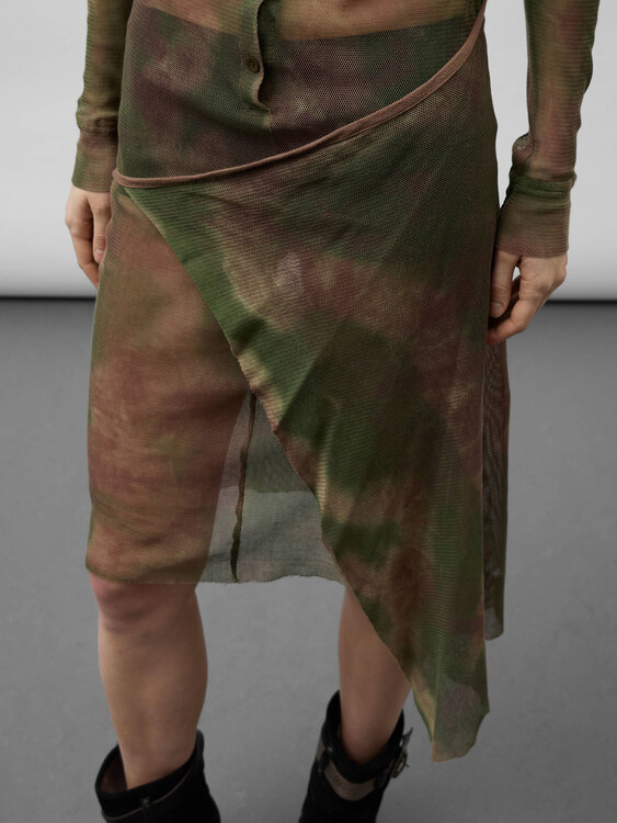 Plein Sud Tie-Dye Effect Midi Dress 