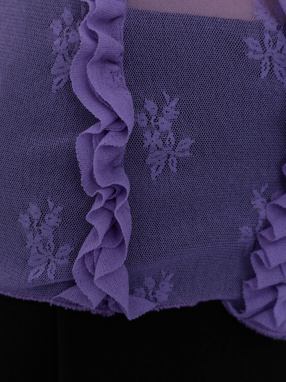 Nolita Purple Lace Ruffle Top 
