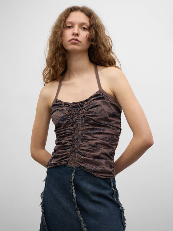 Cop Copine Gathered Bustier Top 