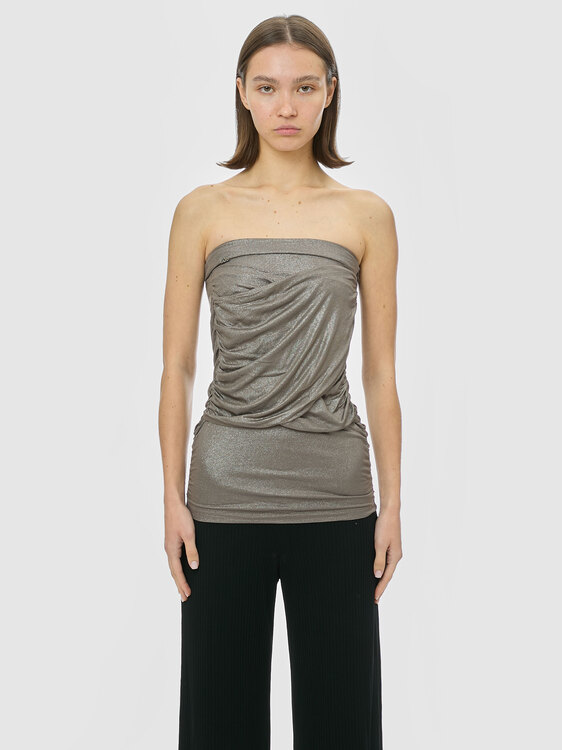 Miss Sixty Silver Strapless Top 