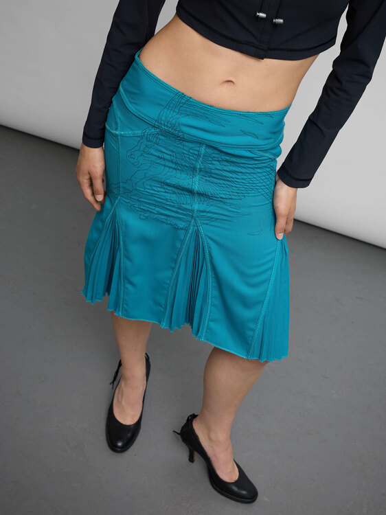 Nolita Pleated Midi Skirt 