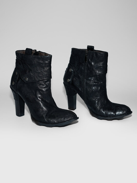 Diesel Black Leather Boots 