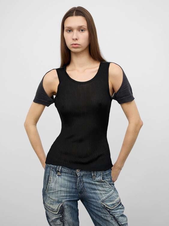 Cut-Out Details Knit Top 