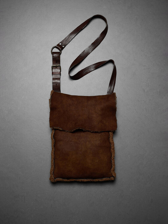 Shearling Satchel Bag 