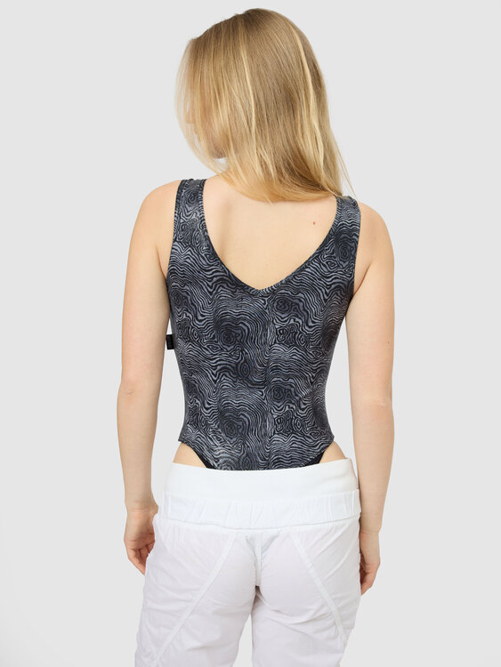 Anti-Flirt Abstract Print Bodysuit 