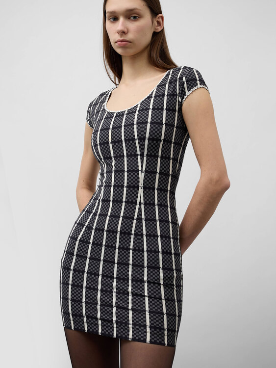Plein Sud Checkered Mini Dress 