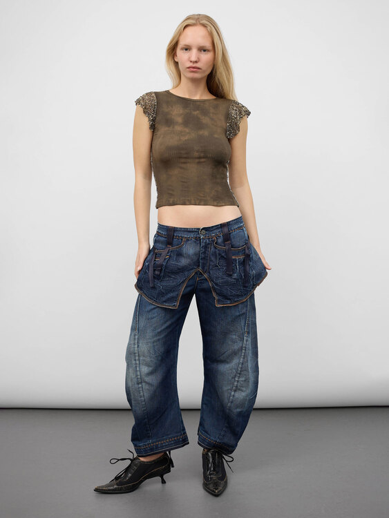 Girbaud Apron Denim Trousers 