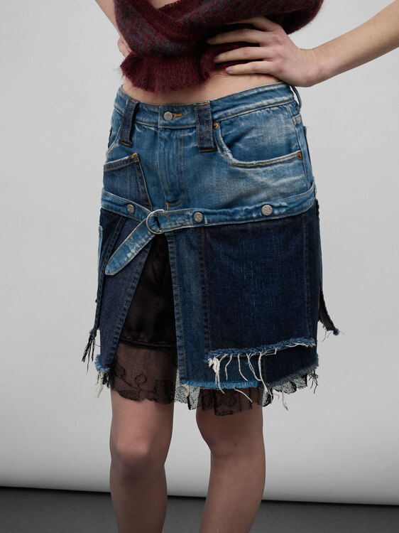 Michiko Koshino Denim Skirt 