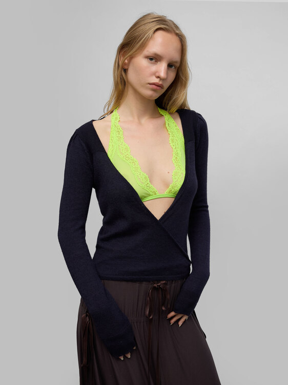 Purple Wrap Around Effect Jumper 