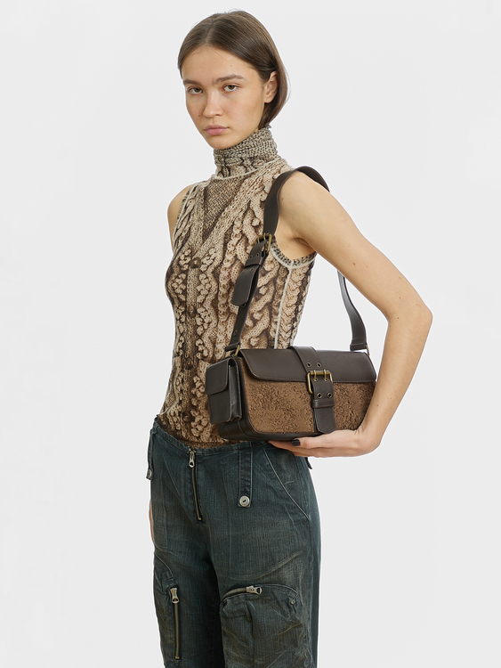Brown Leather Handbag 