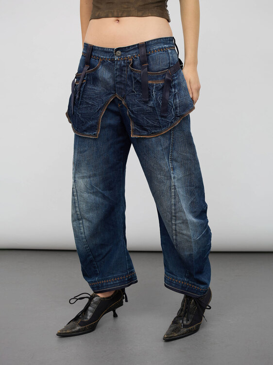 Girbaud Apron Denim Trousers 