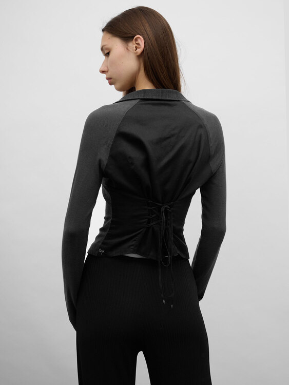 Cop Copine Lace-up Blazer 