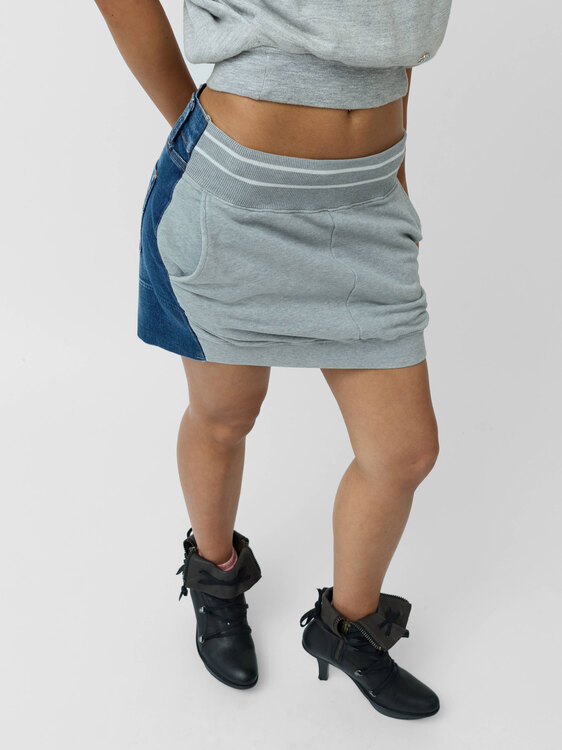Nolita Bi-Material Mini Skirt 