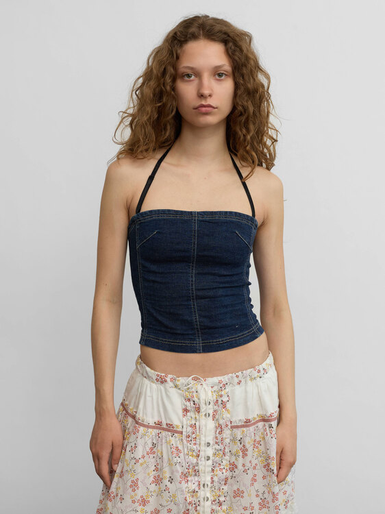 Plein Sud Denim Bustier 