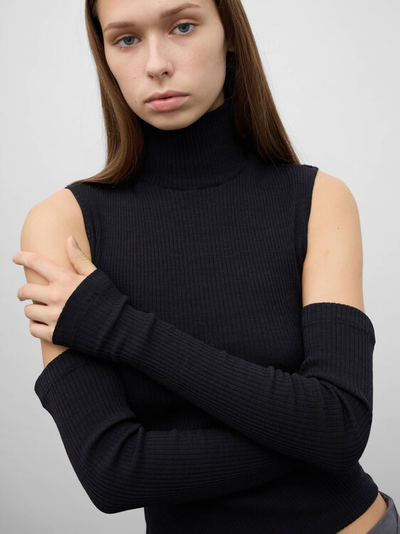 Plein Sud Detached Sleeves Turtleneck - Tops - Catalog