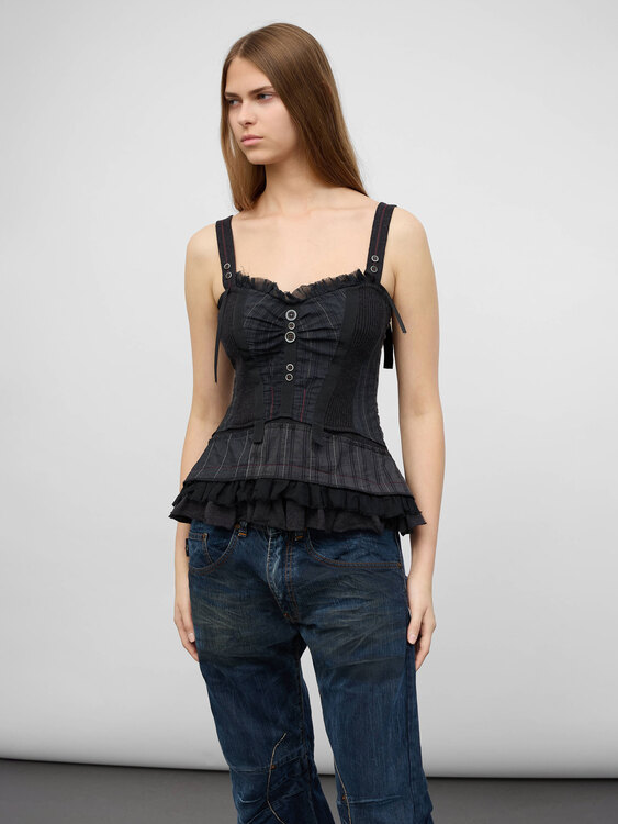 Grey Deconstructed Bustier 