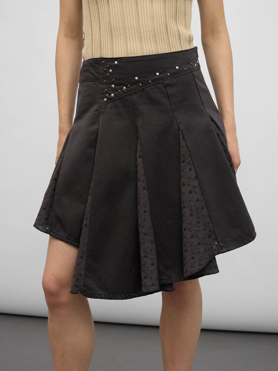 Michiko Koshino Pleated Midi Skirt 