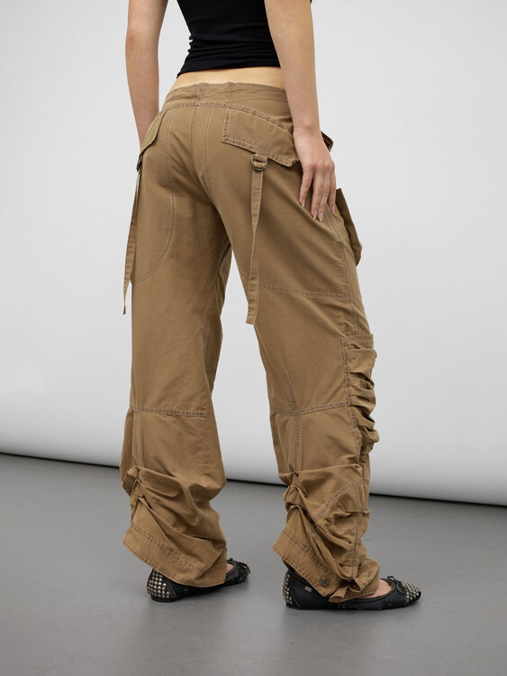 Khaki Cargo Trousers 