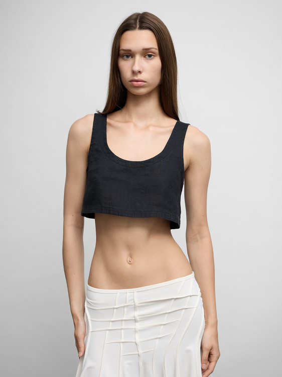 La Perla Linen Crop Top 